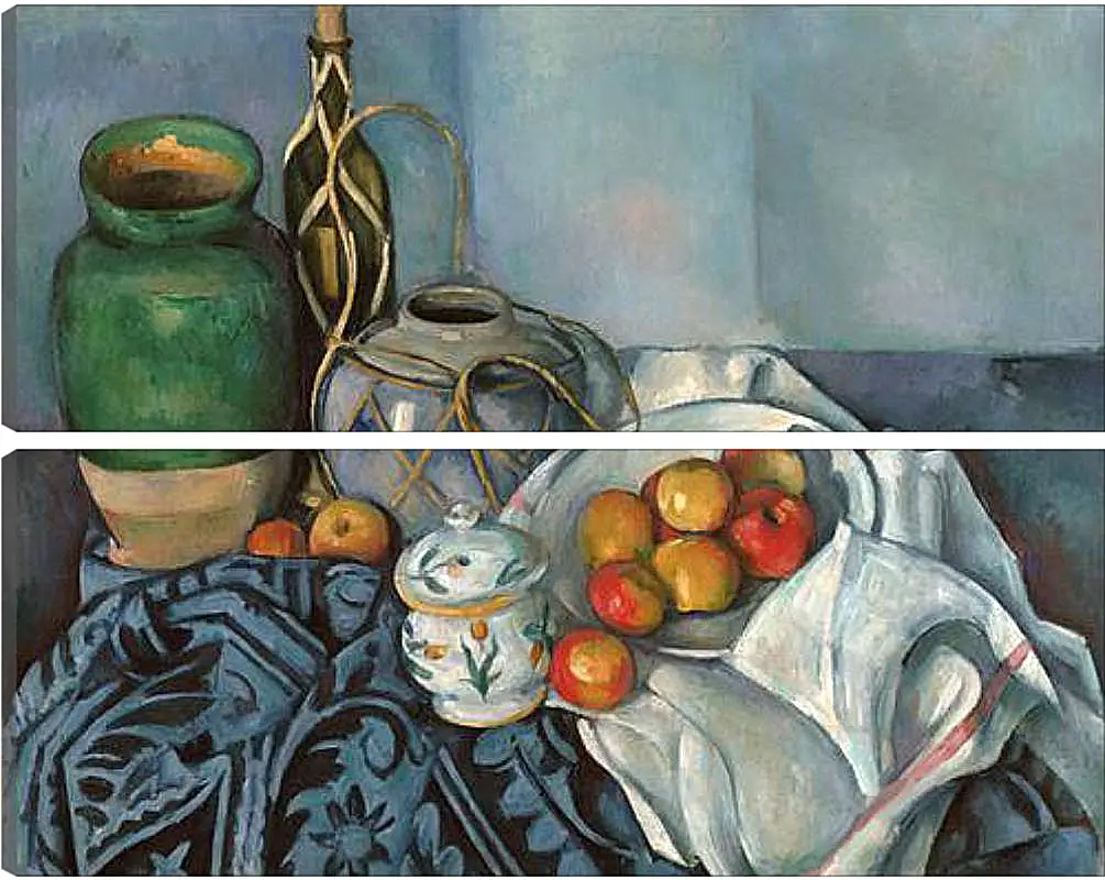 Модульная картина - Still life with apples. Поль Сезанн