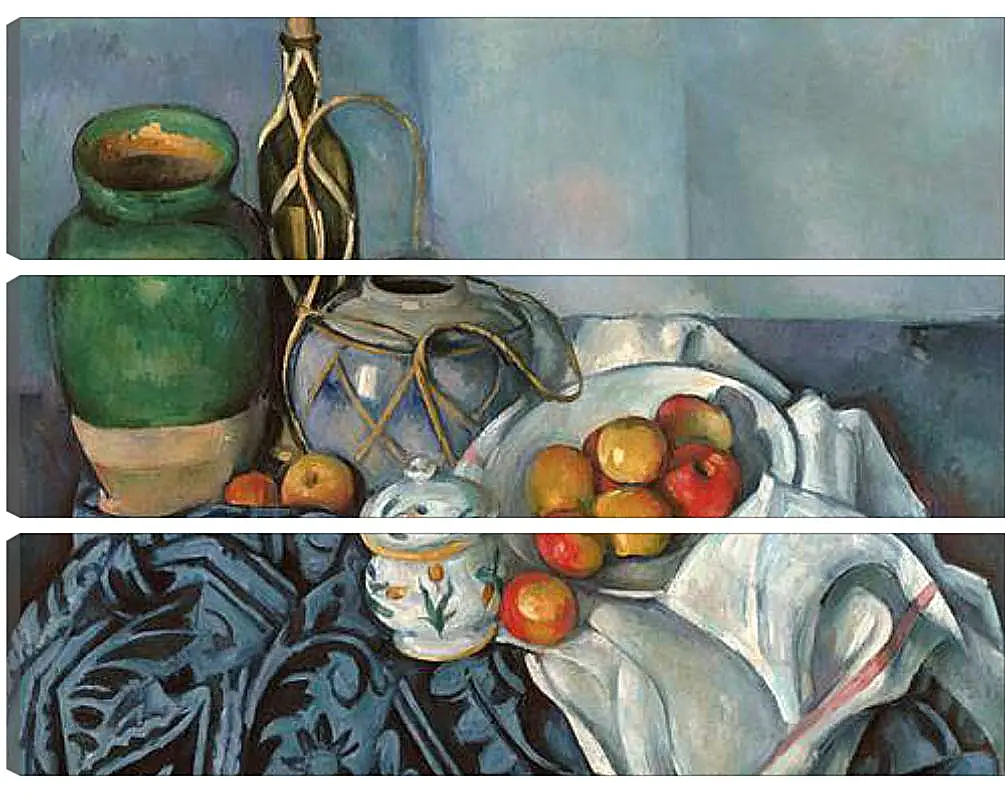 Модульная картина - Still life with apples. Поль Сезанн