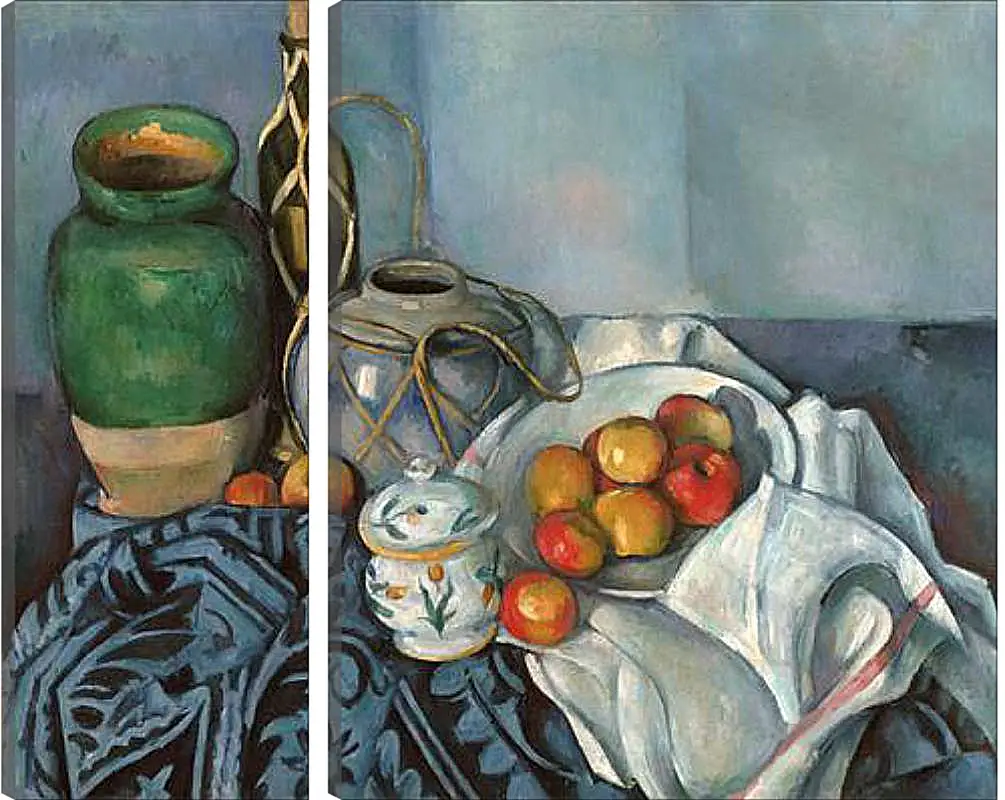 Модульная картина - Still life with apples. Поль Сезанн