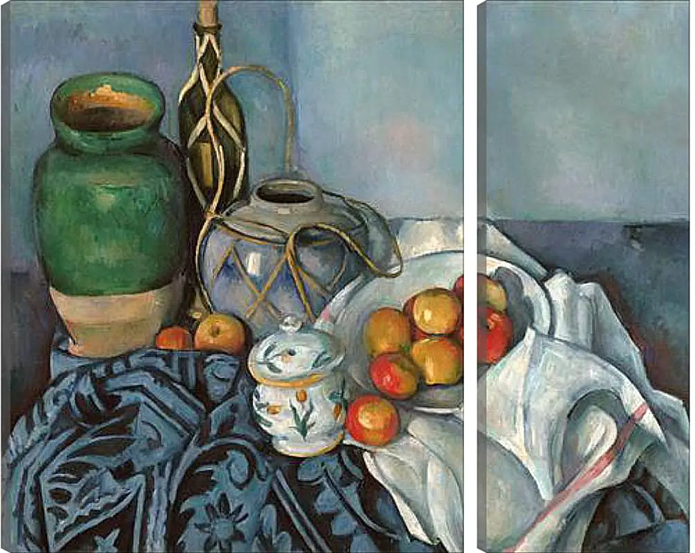 Модульная картина - Still life with apples. Поль Сезанн