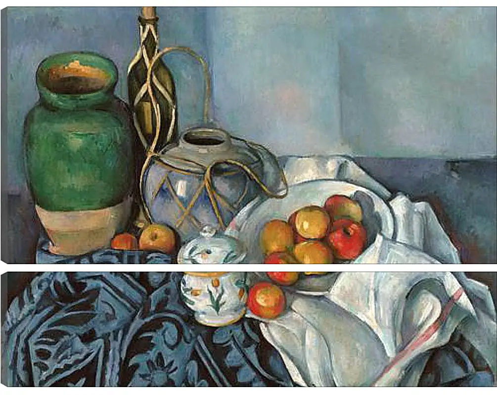 Модульная картина - Still life with apples. Поль Сезанн