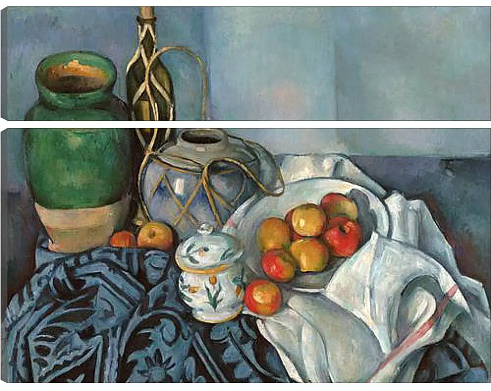 Модульная картина - Still life with apples. Поль Сезанн