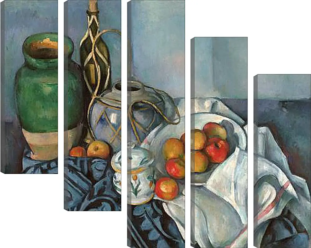 Модульная картина - Still life with apples. Поль Сезанн