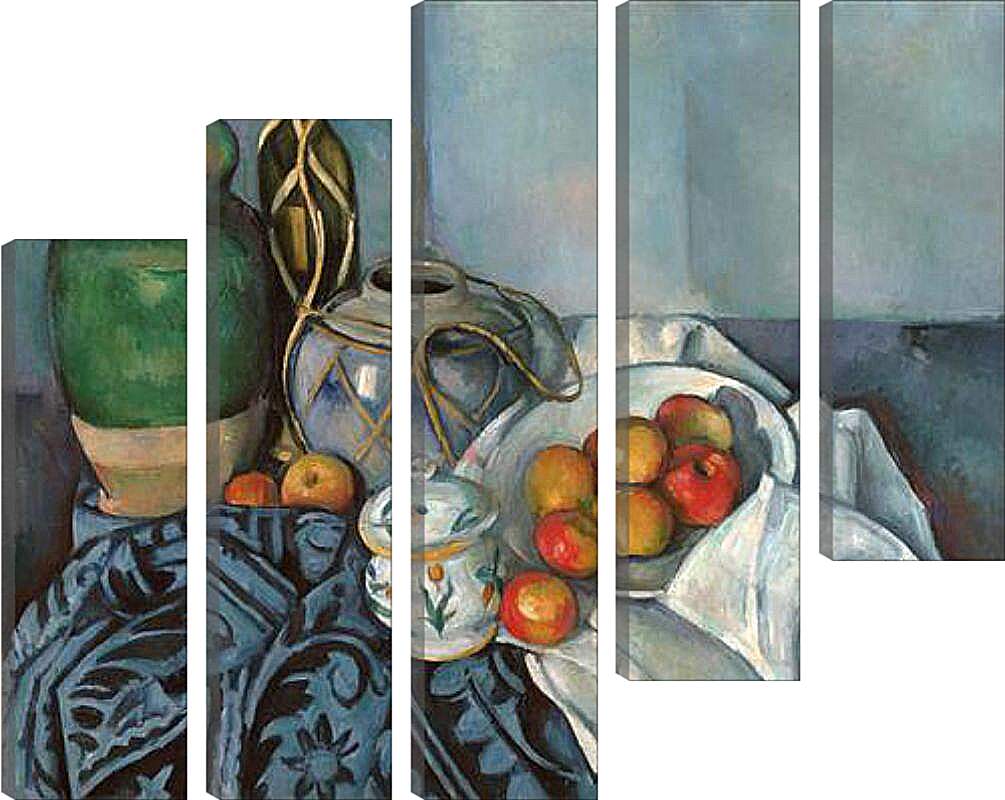 Модульная картина - Still life with apples. Поль Сезанн