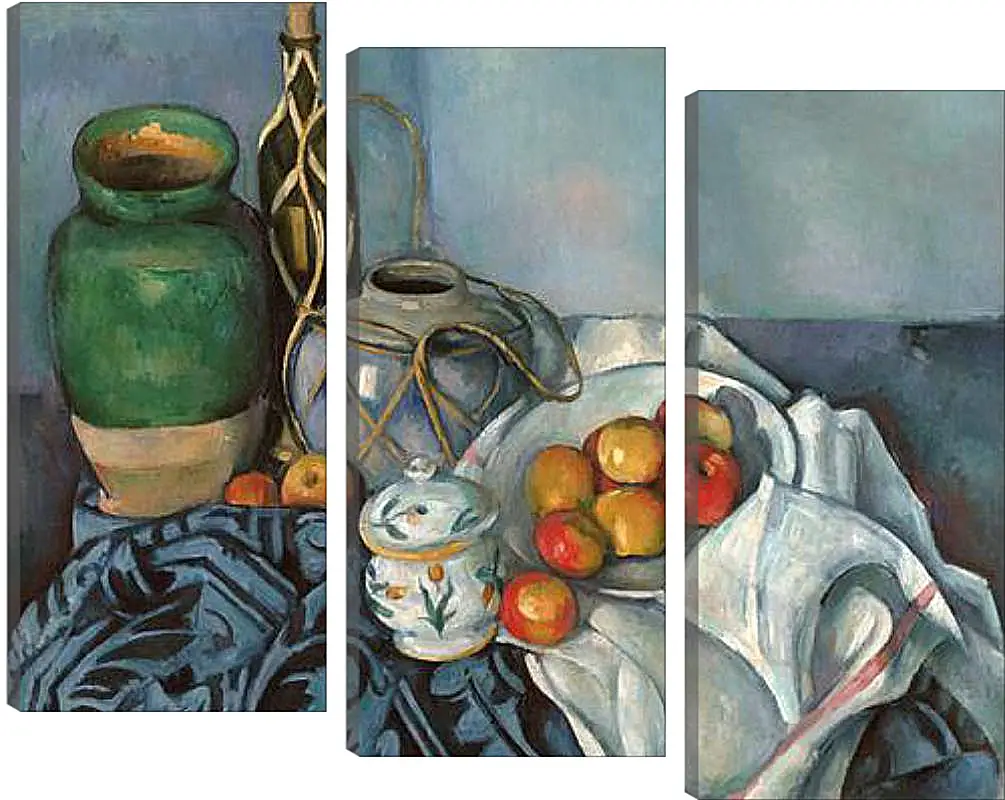 Модульная картина - Still life with apples. Поль Сезанн