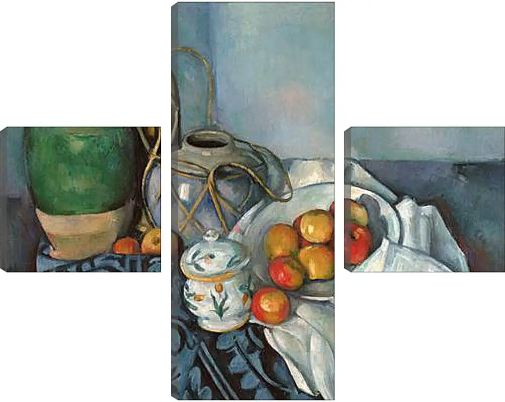 Модульная картина - Still life with apples. Поль Сезанн