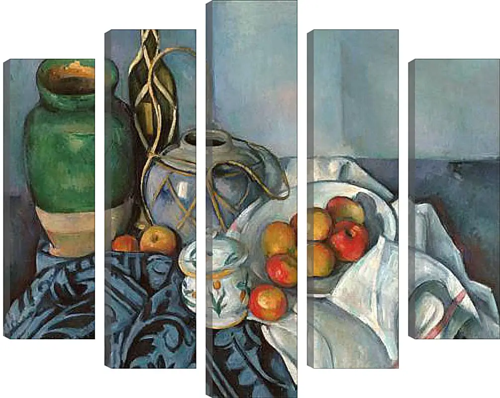 Модульная картина - Still life with apples. Поль Сезанн