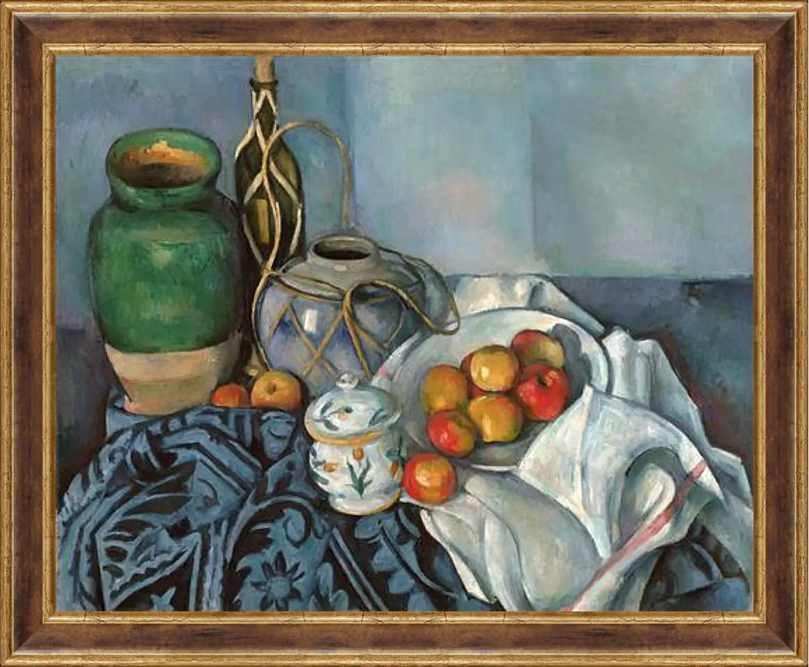 Картина в раме - Still life with apples. Поль Сезанн