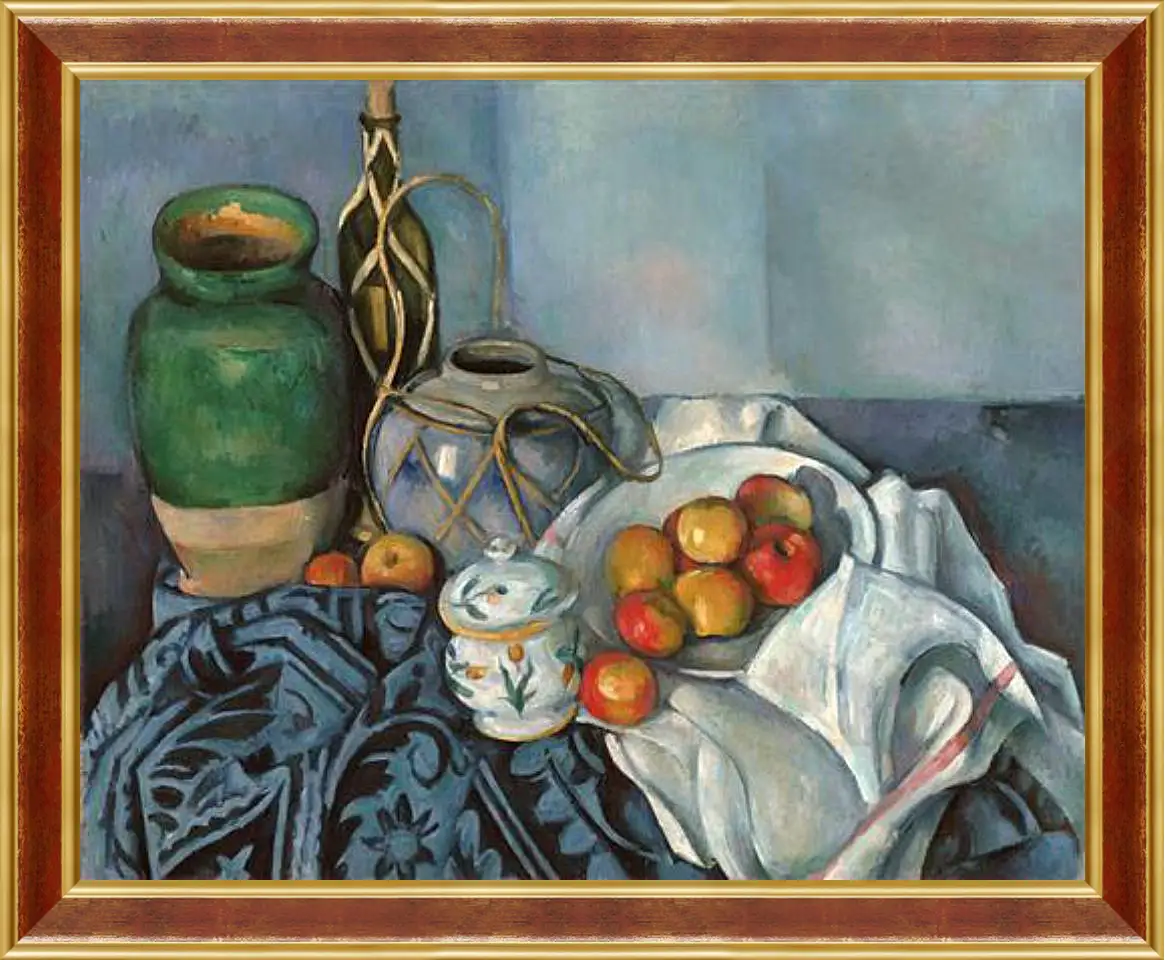 Картина в раме - Still life with apples. Поль Сезанн