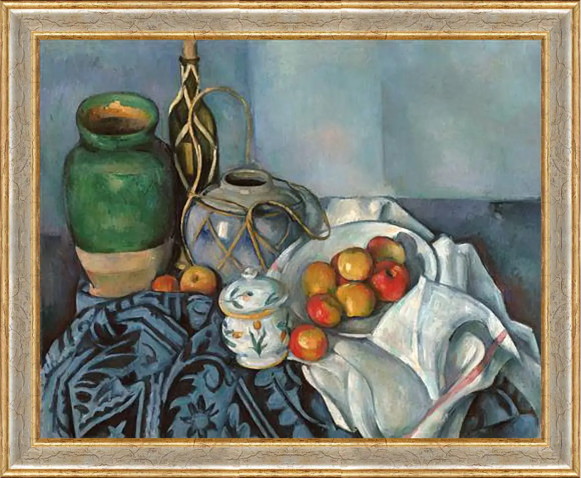 Картина в раме - Still life with apples. Поль Сезанн