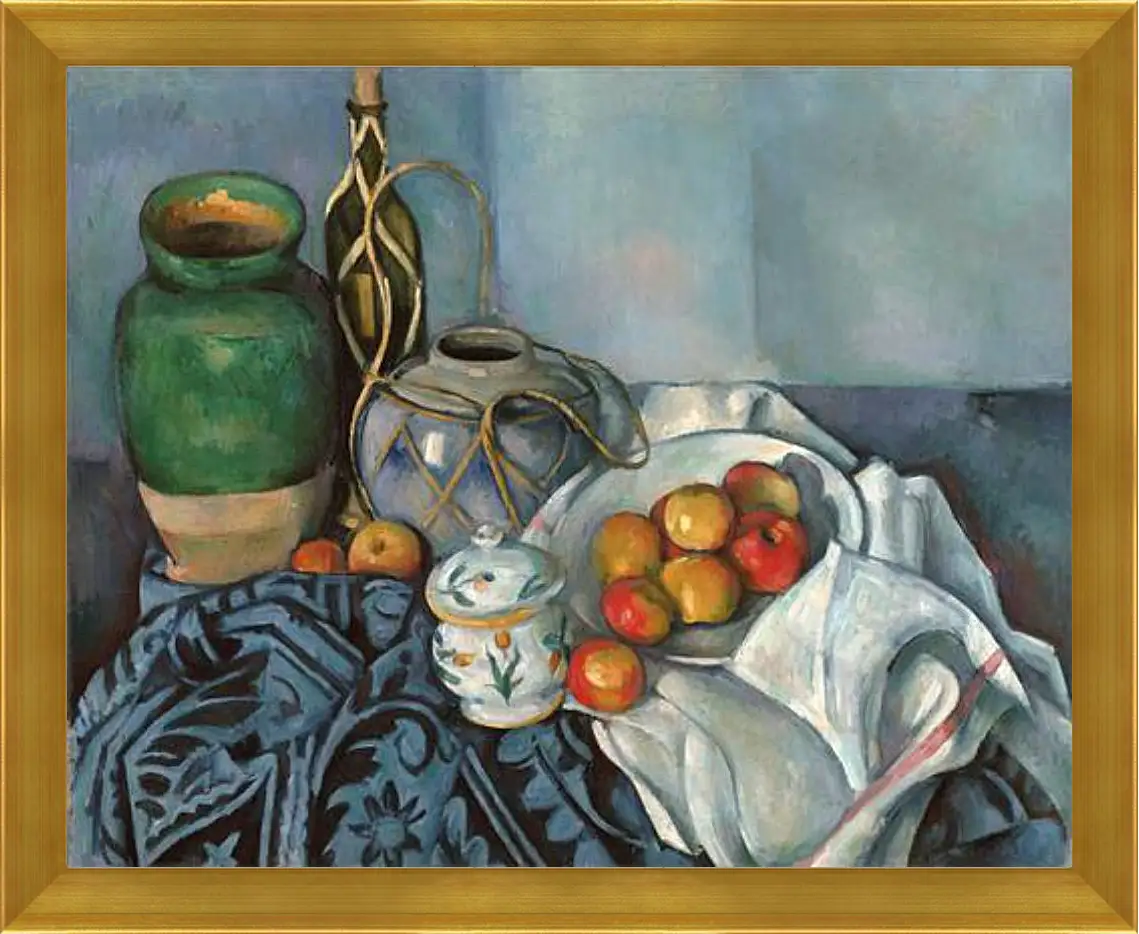 Картина в раме - Still life with apples. Поль Сезанн