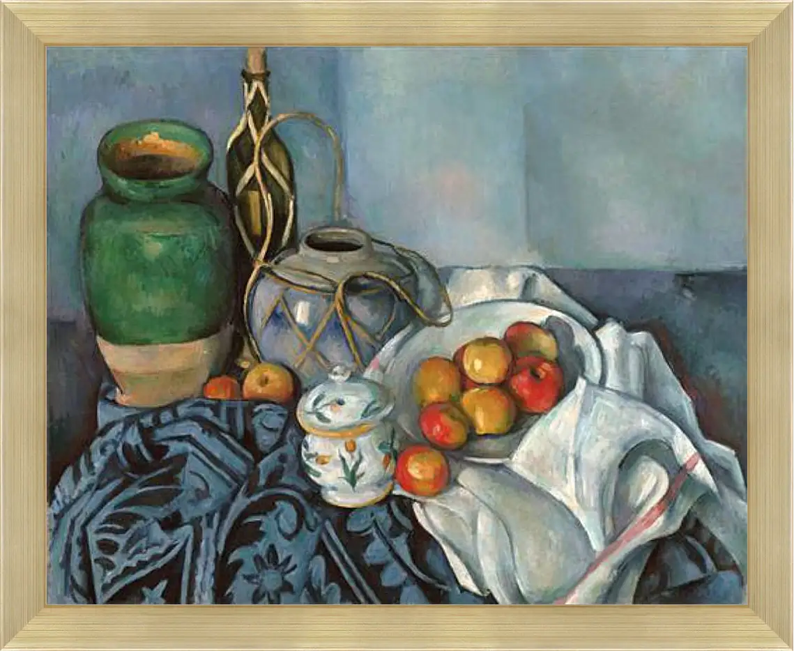 Картина в раме - Still life with apples. Поль Сезанн