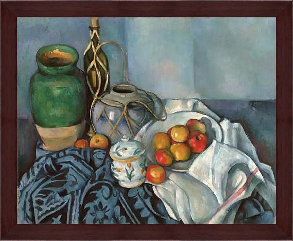 Картина в раме - Still life with apples. Поль Сезанн