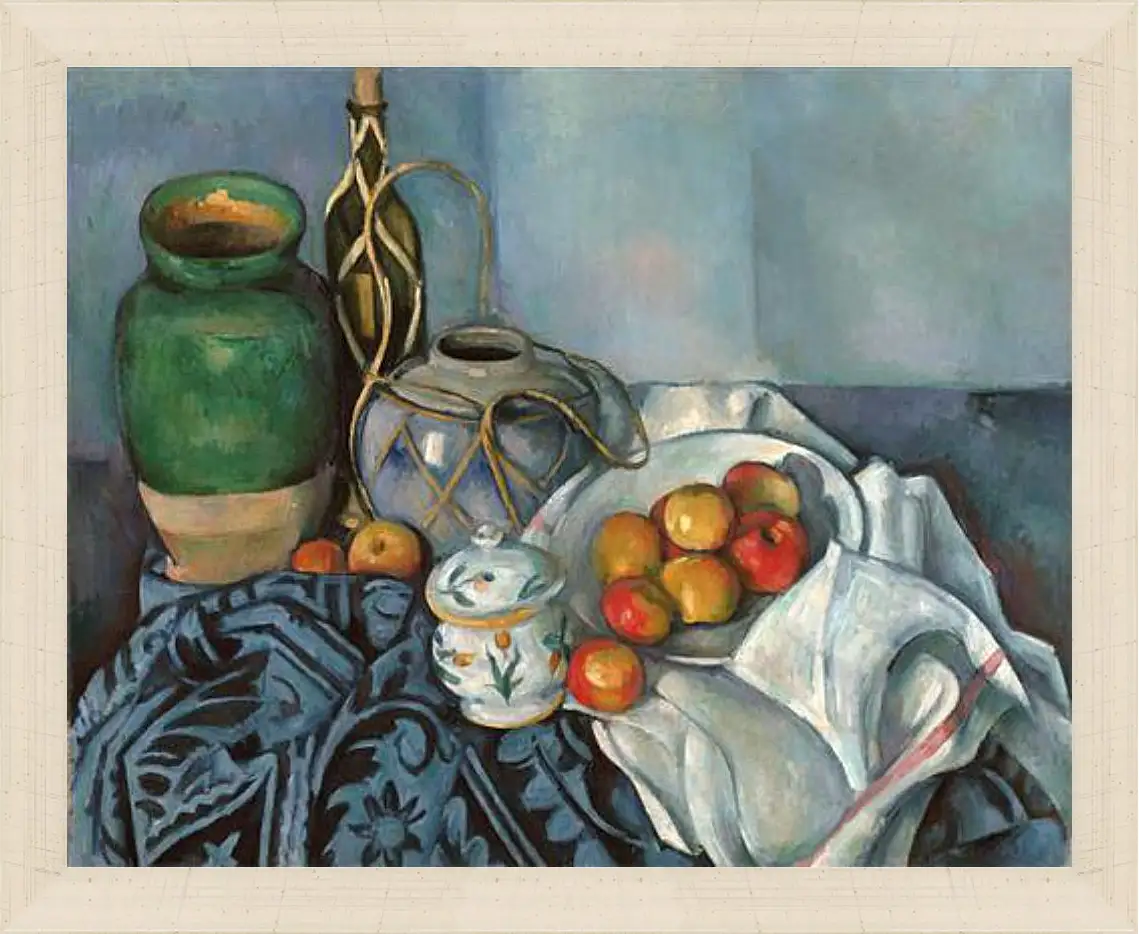 Картина в раме - Still life with apples. Поль Сезанн