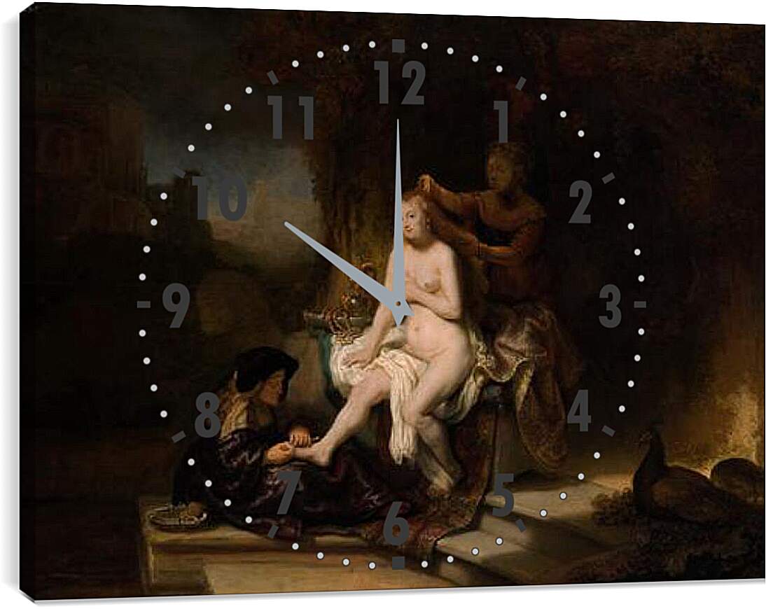 Часы картина - Купальщица. Рембрандт