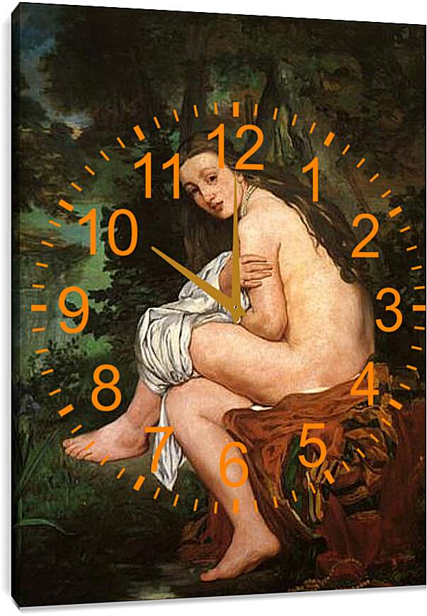 Часы картина - The Surprised Nymph. Эдуард Мане
