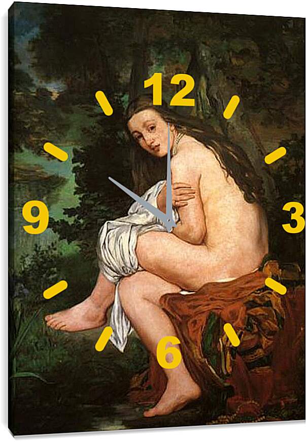 Часы картина - The Surprised Nymph. Эдуард Мане