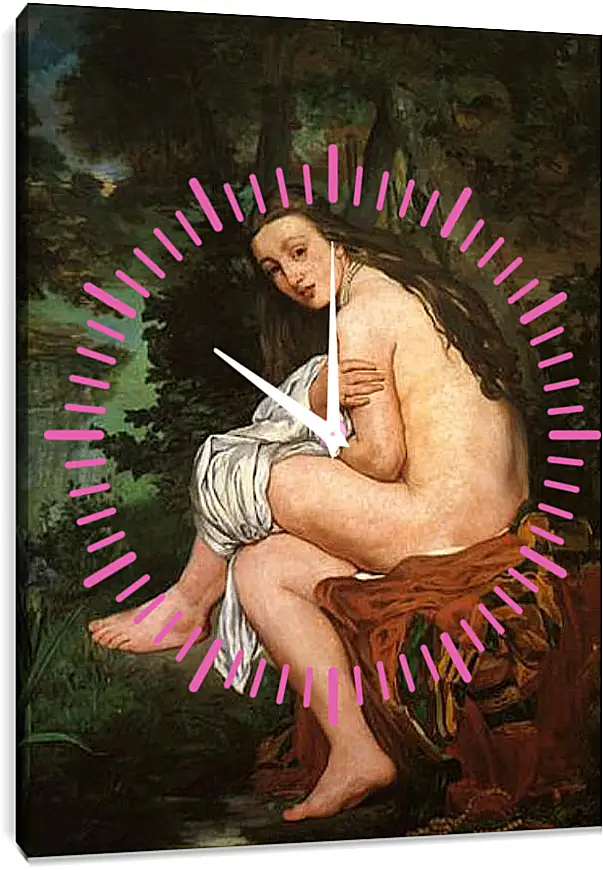 Часы картина - The Surprised Nymph. Эдуард Мане