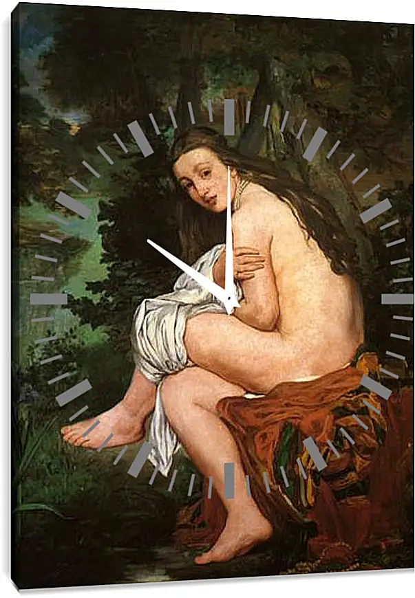 Часы картина - The Surprised Nymph. Эдуард Мане
