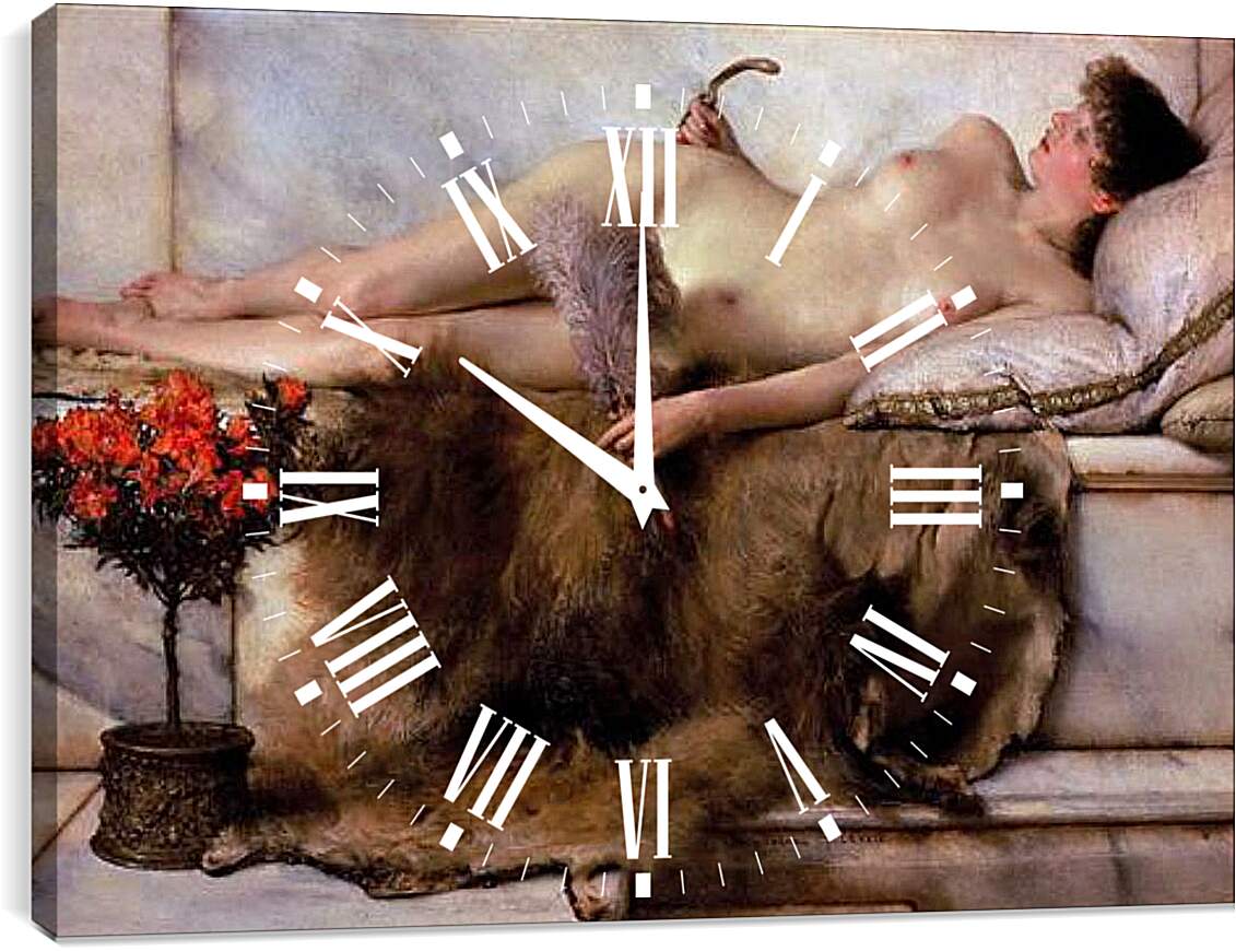Часы картина - В атриуме сауны. Лоуренс Альма-Тадема
