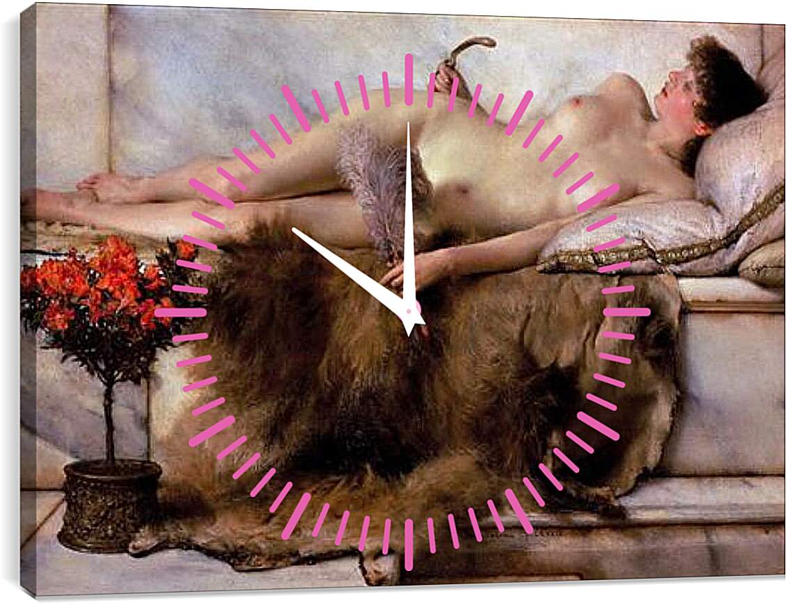 Часы картина - В атриуме сауны. Лоуренс Альма-Тадема