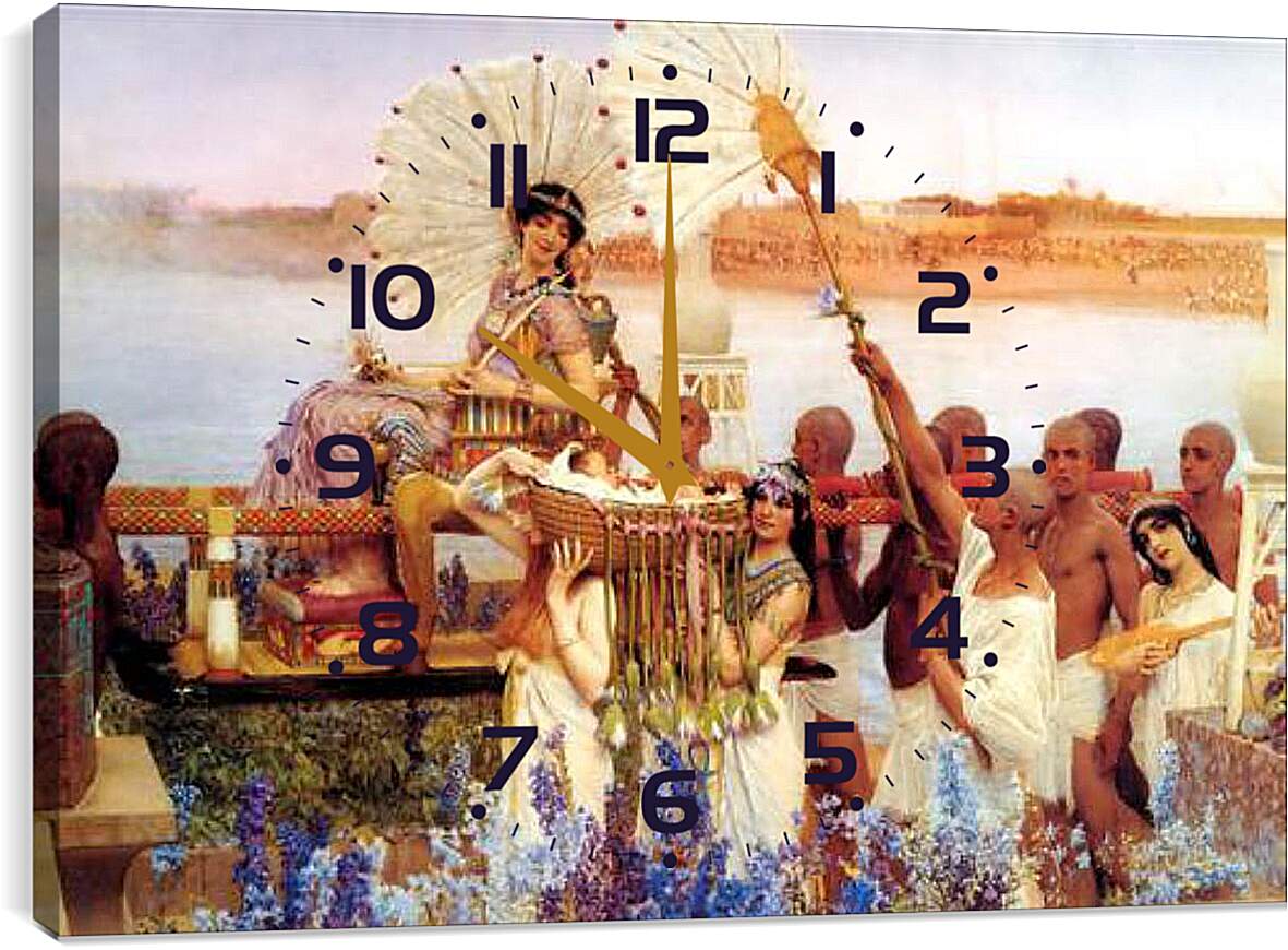 Часы картина - Обретение Моисея. Лоуренс Альма-Тадема
