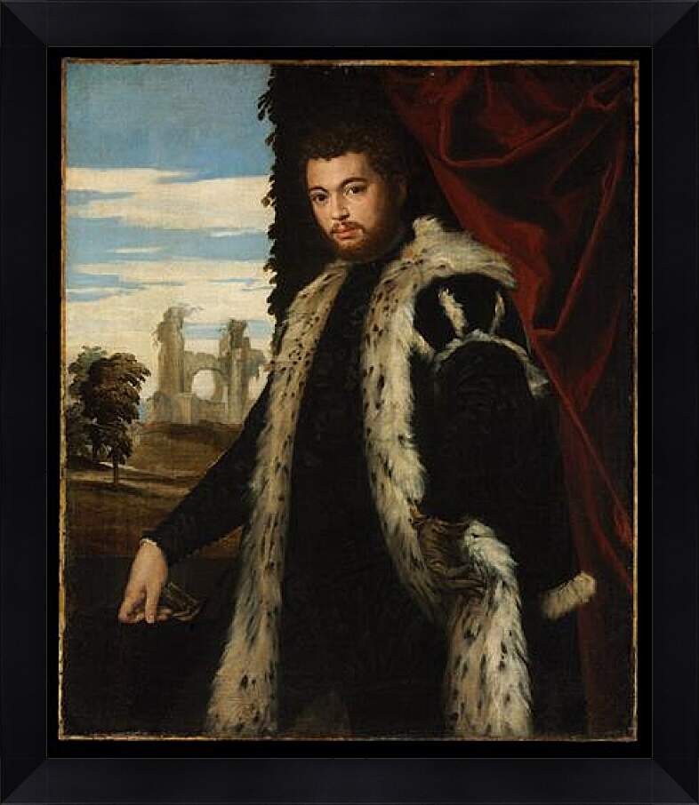 Картина в раме - Portrait of a Man. Паоло Веронезе