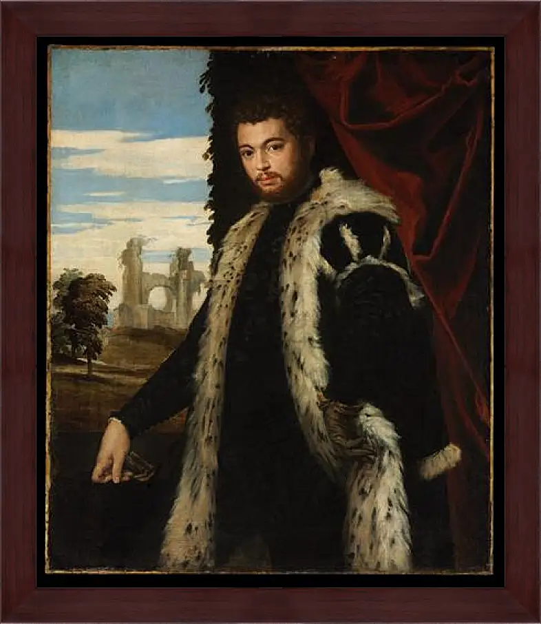 Картина в раме - Portrait of a Man. Паоло Веронезе