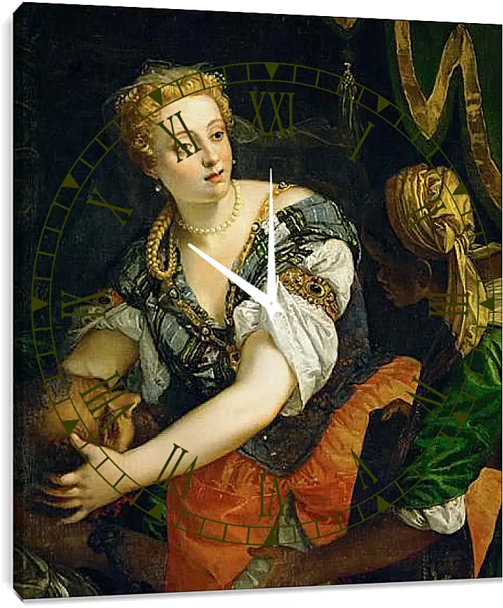 Часы картина - Judith with the Head of Holofernes. Паоло Веронезе