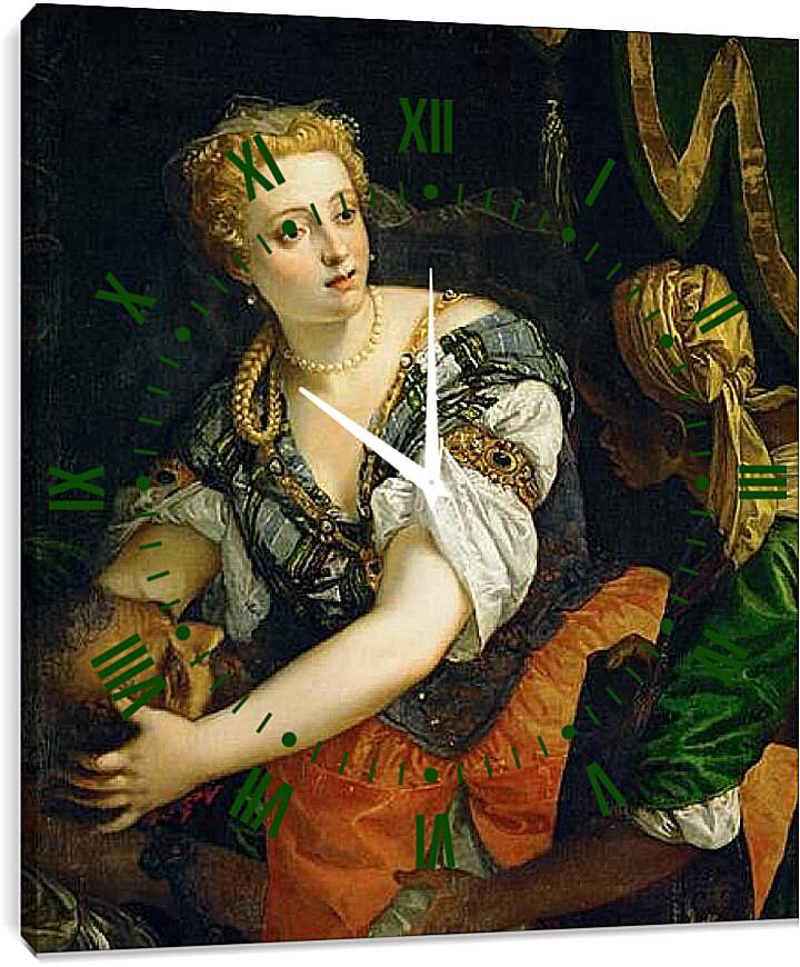 Часы картина - Judith with the Head of Holofernes. Паоло Веронезе
