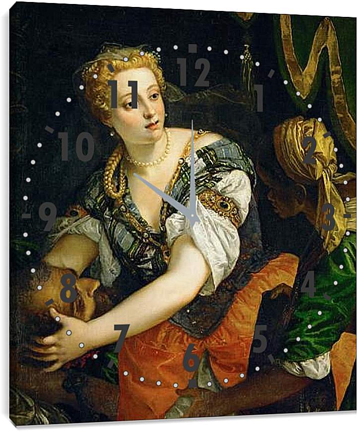 Часы картина - Judith with the Head of Holofernes. Паоло Веронезе