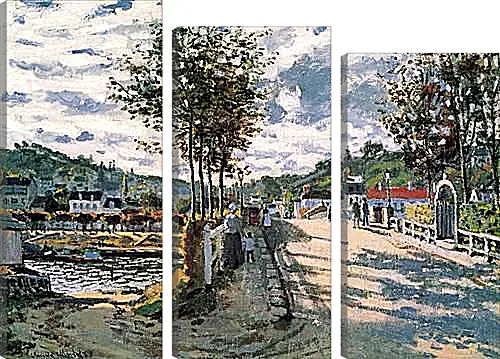 Модульная картина - The Seine at Bougival. Клод Моне