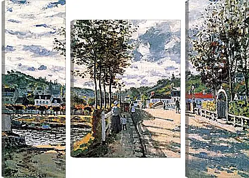 Модульная картина - The Seine at Bougival. Клод Моне