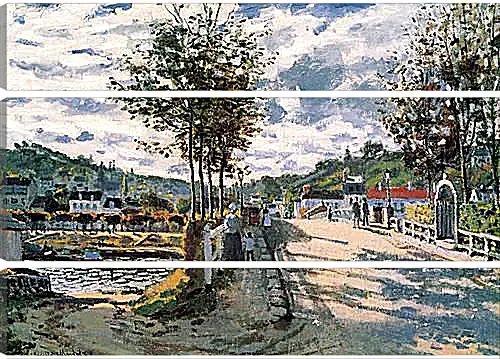 Модульная картина - The Seine at Bougival. Клод Моне