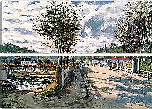 Модульная картина - The Seine at Bougival. Клод Моне