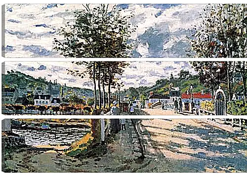 Модульная картина - The Seine at Bougival. Клод Моне