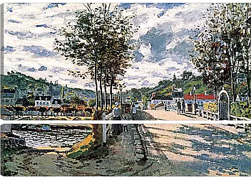 Модульная картина - The Seine at Bougival. Клод Моне