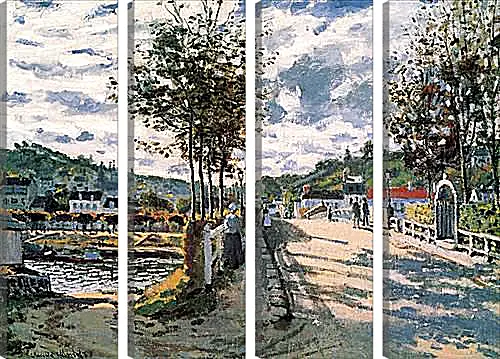 Модульная картина - The Seine at Bougival. Клод Моне