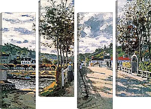 Модульная картина - The Seine at Bougival. Клод Моне