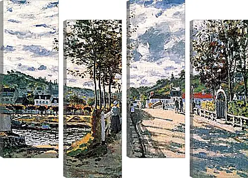 Модульная картина - The Seine at Bougival. Клод Моне