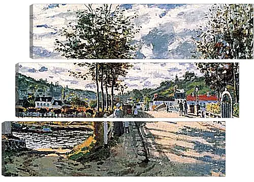 Модульная картина - The Seine at Bougival. Клод Моне