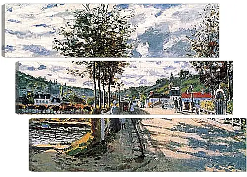 Модульная картина - The Seine at Bougival. Клод Моне