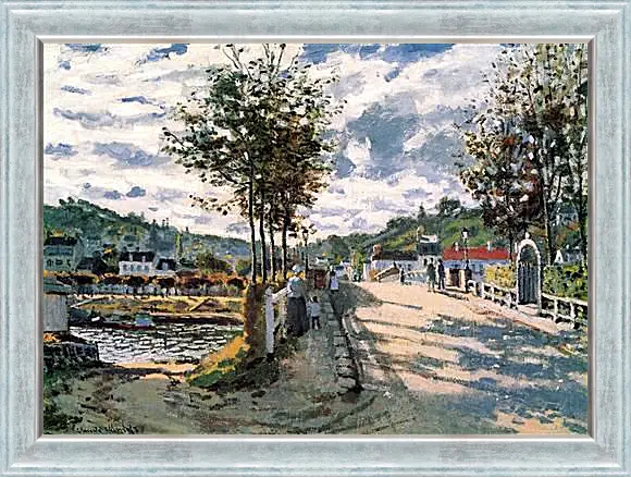 Картина в раме - The Seine at Bougival. Клод Моне