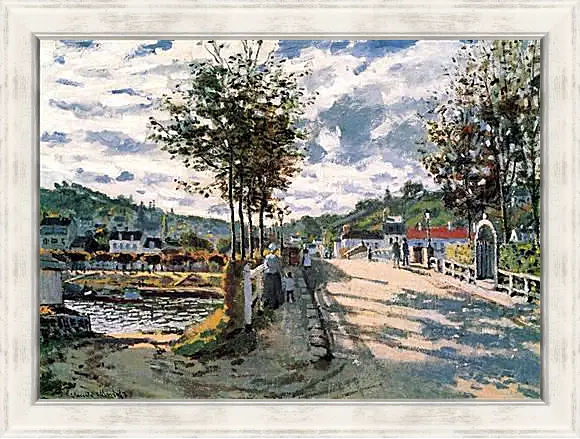 Картина в раме - The Seine at Bougival. Клод Моне