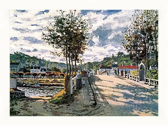 Картина в раме - The Seine at Bougival. Клод Моне