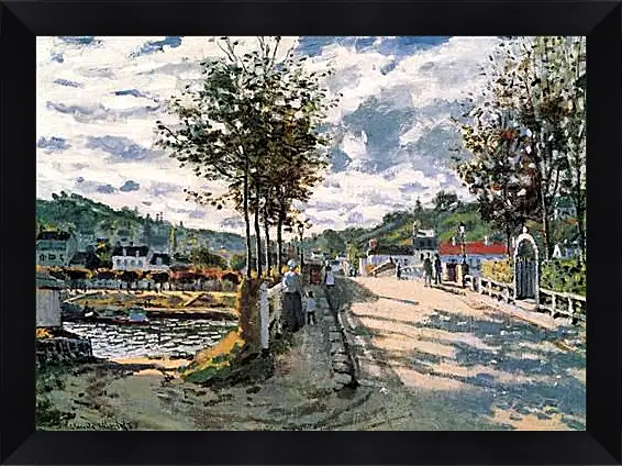 Картина в раме - The Seine at Bougival. Клод Моне