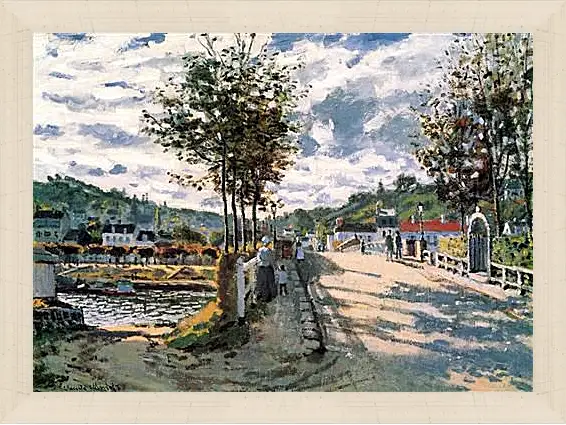 Картина в раме - The Seine at Bougival. Клод Моне