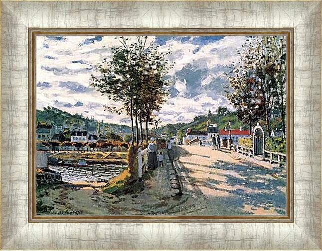 Картина в раме - The Seine at Bougival. Клод Моне