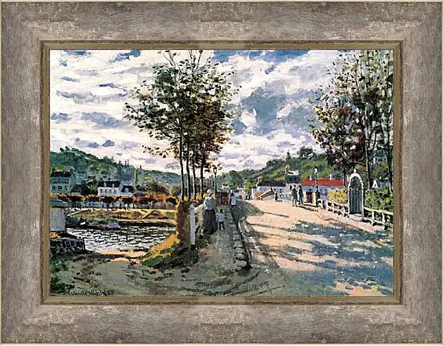 Картина в раме - The Seine at Bougival. Клод Моне