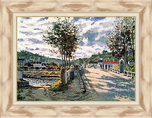 Картина в раме - The Seine at Bougival. Клод Моне